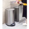 moisture Garbage Cans Kitchen Trash Can Stainless Steel Household Foot-Operated Trash Can with Lid for Living Room Bedroom Office Garbage Waste Storage Indoor Trash Can (Size : 50L) view 3