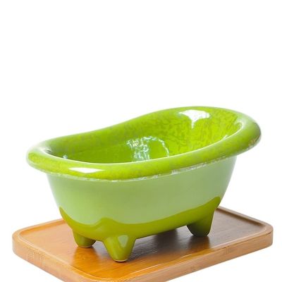 Draining Soap Dishes Nordic Ceramic soap Box soap Dish Indoor washbasin Bathroom Kitchen Storage Box Creative Small Bathtub soap Box Bath soap Rack Soap Tray (Color : D)