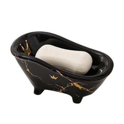 Draining Soap Dishes Nordic Ceramic Soap Box Soap Dish Indoor Washbasin Bathroom Kitchen Storage Box Creative Small Bathtub Soap Box Bath Soap Rack Soap Tray (Color : A)