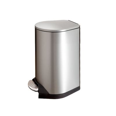 moisture Garbage Cans Kitchen Trash Can Stainless Steel Household Foot-Operated Trash Can with Lid for Living Room Bedroom Office Garbage Waste Storage Indoor Trash Can (Size : 30L)