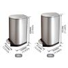 moisture Garbage Cans Kitchen Trash Can Stainless Steel Household Foot-Operated Trash Can with Lid for Living Room Bedroom Office Garbage Waste Storage Indoor Trash Can (Size : 30L) view 2