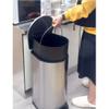 moisture Garbage Cans Kitchen Trash Can Stainless Steel Household Foot-Operated Trash Can with Lid for Living Room Bedroom Office Garbage Waste Storage Indoor Trash Can (Size : 30L) view 4