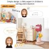 XINGLL Coat Rack Stand Clothes Rack Stand, Wood Look Accent Furniture, Children's Umbrella Handbag Scarves Garment Storage Holder, Portable Hall Entryway Bedroom Organizer Rack view 3