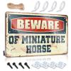 My Cave, My Rules Tin Bar Set Beware of Miniature Horse Metal Sign Cave Man Bar Veteran Gifts ( Size : 20X30CM ) view 1