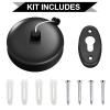4 Pieces Retractable Clothesline 304 Stainless Steel Cloth Line 9.2ft Retracting Adjustable Laundry Line Heavy Duty Shower Rope String Retracting Clothesline for Indoor Outdoor Home (Black) view 3
