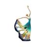 Premium Brass Peacock Dancer Figurine Sculpture Dancing Girl Statue Home Ornament,Living Room Bedroom Wine Cabinet Office Desk TV Cabinet Decor (Blue) view 1