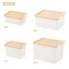 ANMINY 12PCS Plastic Storage Bins Containers with Lids, Large White Storage Organization Bins Boxes, Lidded Plastic Storage Baskets for Closet Shelves Desktop, Wheat Lids, 2XL + 4L + 2M + 4S view 4