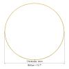 PATIKIL 20 Inch Round Metal Floral Hoop, 2 Pcs Plated Wreath Frame Macrame Ring, for Wedding Geometric Decor Party Wall Hanging, Gold Tone view 2