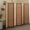 Furnnylane 6 Panel Bamboo Room Divider and Folding Panel Screen,Bamboo Panel Divider for Room Separation,Brown,67" H x 92.1" W view 1
