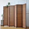 Furnnylane 6 Panel Bamboo Room Divider and Folding Panel Screen,Bamboo Panel Divider for Room Separation,Brown,67" H x 92.1" W view 4