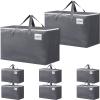 BlissTotes Large Moving Boxes and with Zippers & Handles Moving Supplies with lids, Heavy Duty Totes for Storage Bags for Space Saving, Fold Flat, Moving and Storing 125L, 8 Pack view 1