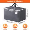 BlissTotes Large Moving Boxes and with Zippers & Handles Moving Supplies with lids, Heavy Duty Totes for Storage Bags for Space Saving, Fold Flat, Moving and Storing 125L, 8 Pack view 2