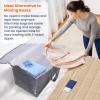 BlissTotes Large Moving Boxes and with Zippers & Handles Moving Supplies with lids, Heavy Duty Totes for Storage Bags for Space Saving, Fold Flat, Moving and Storing 125L, 8 Pack view 4