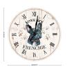 Love My Frenchie Hanging Wall Clock Shabby Chic Retro 15inch Round Wall Clock Frenchie Wall Clocks Quartz Battery Operated Silent Wood Wall Clocks for Laundry Room Bedroom Dog Mom Birthday Gift view 2
