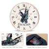 Love My Frenchie Hanging Wall Clock Shabby Chic Retro 15inch Round Wall Clock Frenchie Wall Clocks Quartz Battery Operated Silent Wood Wall Clocks for Laundry Room Bedroom Dog Mom Birthday Gift view 3