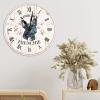 Love My Frenchie Hanging Wall Clock Shabby Chic Retro 15inch Round Wall Clock Frenchie Wall Clocks Quartz Battery Operated Silent Wood Wall Clocks for Laundry Room Bedroom Dog Mom Birthday Gift view 4