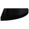 Floating Corner Shelves 4 pcs,Floating Wall Shelf,Wall Shelf for Bedroom,Corner Bathroom Shelf,Invisible Mounting System,for Bathroom, Living Room, Bedroom, Kitchen,High Gloss Black 13.8"x13.8"x1.5" view 4