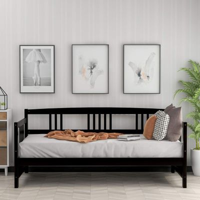 Harper & Bright Designs Twin Daybed Frame, Solid Wood Daybed Frame, No Box Spring Needed (Espresso)