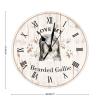 Bearded Collie Wall Clock Silent Non-Ticking Battery Wood Clocks Love My Bearded Collie Wall Clocks Rustic Farmhouse 12inch Round Clock for Living Room Bedroom Dog Mom Wall Clock Housewarming Gift view 2