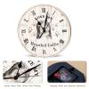Bearded Collie Wall Clock Silent Non-Ticking Battery Wood Clocks Love My Bearded Collie Wall Clocks Rustic Farmhouse 12inch Round Clock for Living Room Bedroom Dog Mom Wall Clock Housewarming Gift view 3
