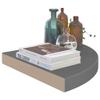 Floating Corner Shelves 4 pcs,Floating Wall Shelf,Wall Shelf for Bedroom,Corner Bathroom Shelf,Invisible Mounting System,for Bathroom, Living Room, Bedroom, Kitchen,High Gloss Gray 13.8"x13.8"x1.5" view 3