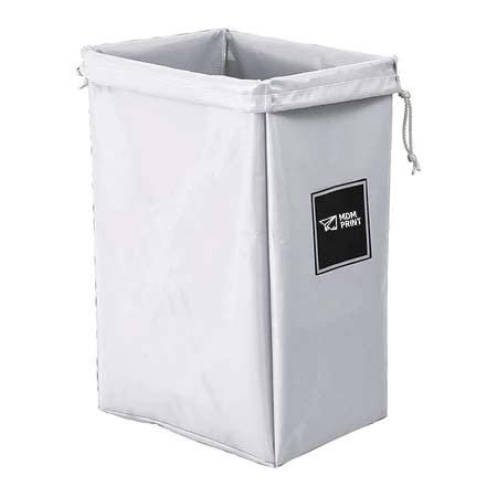 "Hamper Bag, 30 gal, White Vinyl "