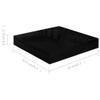 Floating Wall Shelf,Wall Shelf for Bedroom,Display Shelf,Bookshelf,Bathroom Shelves,Invisible Mounting System,for Bedroom/Living Room/Kitchen/Office/Bathroom,High Gloss Black 9.1"x9.3"x1.5" MDF view 2