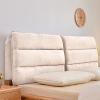 Headboard Cushion Foam Filled Upholstered Wedge Cushion Sofa Bed Large Soft Bed Backrest Support Pillow Reading Pillow Lumbar Pad with Removable Cover,C,No headboard 74.8"/190cm view 1