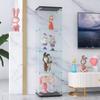 Yoluckea Floor Stand Glass Display Cabinet Modern Curio Cabinet with 4 Shelves and Door 5.4 Feet Tall Clear Glass Storage Cabinet for Living Room Bedroom Study Room - Upgrade Assembly view 2