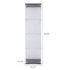 Yoluckea Floor Stand Glass Display Cabinet Modern Curio Cabinet with 4 Shelves and Door 5.4 Feet Tall Clear Glass Storage Cabinet for Living Room Bedroom Study Room - Upgrade Assembly view 3