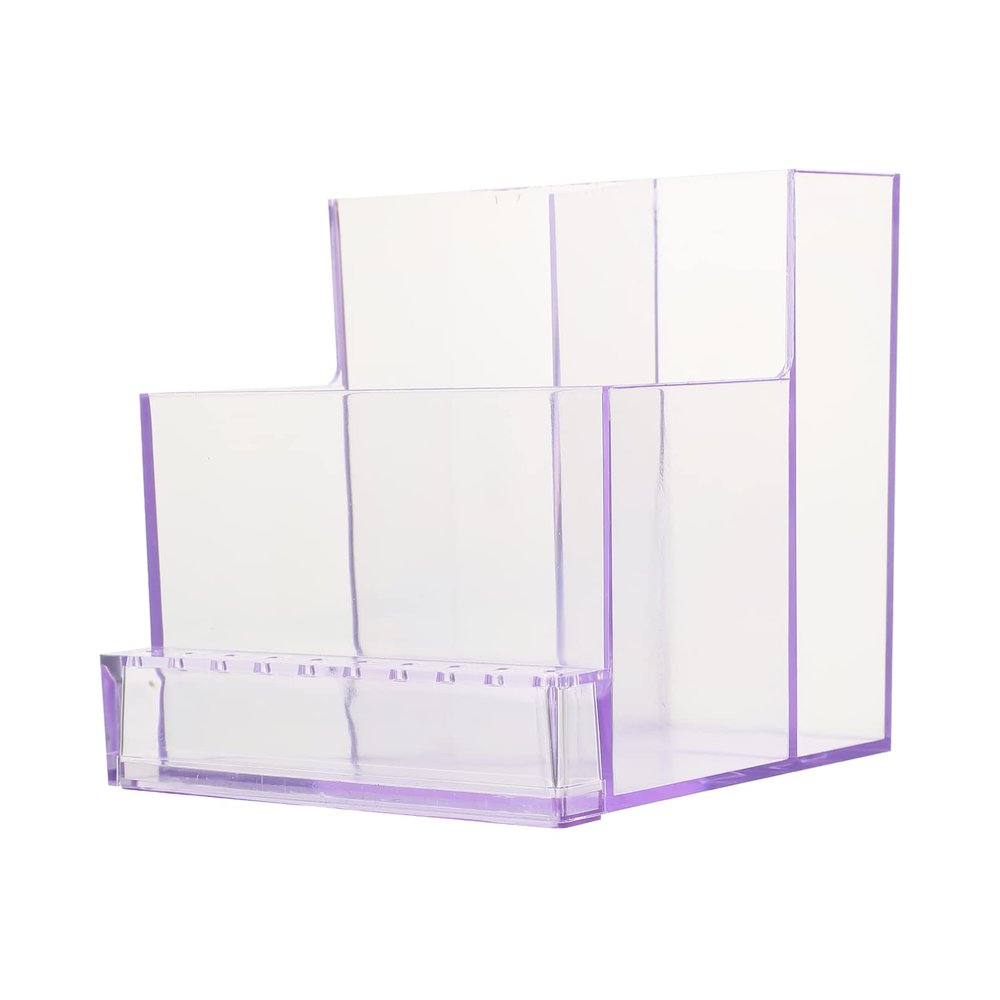 Beavorty Professional Nail Drill Bits Storage Box Plastic Case for Grinding Manicure Tool Organizer Transparent Design for Nail Art Shops and Home Use