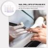 Beavorty Professional Nail Drill Bits Storage Box Plastic Case for Grinding Manicure Tool Organizer Transparent Design for Nail Art Shops and Home Use view 3