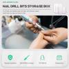 Beavorty Professional Nail Drill Bits Storage Box Plastic Case for Grinding Manicure Tool Organizer Transparent Design for Nail Art Shops and Home Use view 4