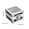 Beavorty Practical Nail Drill Bits Organizer Case for Manicure Polishing Storage Box for Professional Salon and Home Use Black Acrylic Design view 2