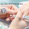 Beavorty Practical Nail Drill Bits Organizer Case for Manicure Polishing Storage Box for Professional Salon and Home Use Black Acrylic Design view 4