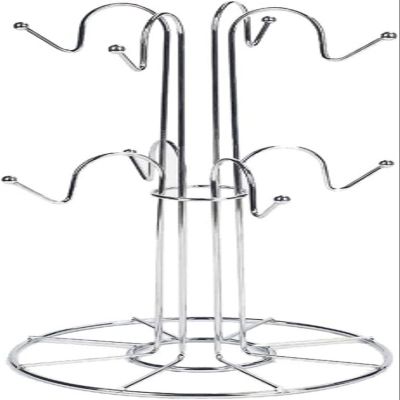 Mug Rack Mug Drainer Cup Glass Bottle Holder Storage Organizer Tree Display Stand Wire 8 Cup for Kitchen Countertop Worktop