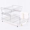 Dish Drainers Dish Drying RackKitchen Stainless Steel Dish Rack with Tray and 1 Removable Cutlery Holders-A 40X31X26Cm view 1