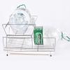 Dish Drainers Dish Drying RackKitchen Stainless Steel Dish Rack with Tray and 1 Removable Cutlery Holders-A 40X31X26Cm view 4