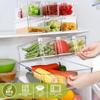 10 Pack Refrigerator Pantry Organizer Bins, Stackable Fridge Organizer Bins with Lids, Clear Plastic Food Storage Bins for Kitchen, Countertops, Cabinets, Fridge, Drinks, Fruits, Vegetable, Cereals view 2