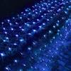 Dazzle Bright Christmas Net Lights, 360 LED 12FT x 5 FT Transparent Wire Waterproof Connectable String Lights with 8 Modes Christmas Decoration Outdoor Lights for Bushes Garden Party Holiday (Blue) view 1