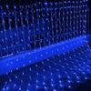 Dazzle Bright Christmas Net Lights, 360 LED 12FT x 5 FT Transparent Wire Waterproof Connectable String Lights with 8 Modes Christmas Decoration Outdoor Lights for Bushes Garden Party Holiday (Blue) view 2