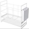 Drainer Kitchen Tableware Bowl Draining Board Dish Dryer with Drip Tray Kitchen Sink with Removable Cutlery Holder Large Capacity view 1
