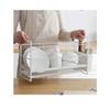 Drainer Kitchen Tableware Bowl Draining Board Dish Dryer with Drip Tray Kitchen Sink with Removable Cutlery Holder Large Capacity view 4
