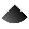 ZQQLVOO Corner Shelf with Chrome Supports,Corner Bathroom Shelf,Decor Shelf,Display Shelf,Cloud Shelf,Shelves for Bedroom,for Bathroom, Living Room, Bedroom, Kitchen, Glass Black 13.8"x13.8" view 2