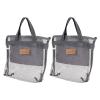 Zerodeko 2pcs Mesh Toiletry Tote Bags for Easy Storage Portable Hanging for Shower Beach and Home Quick-dry Mesh Design Gray view 1