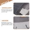 Zerodeko 2pcs Mesh Toiletry Tote Bags for Easy Storage Portable Hanging for Shower Beach and Home Quick-dry Mesh Design Gray view 4