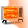 JASUN Radiant Heater Electric Space Heater Fast Heating with Adjustable Thermostat, Portable Indoor Heater with Handle Quiet1250W/1500W for Office Home Garage Bedroom ETL Approved White view 1