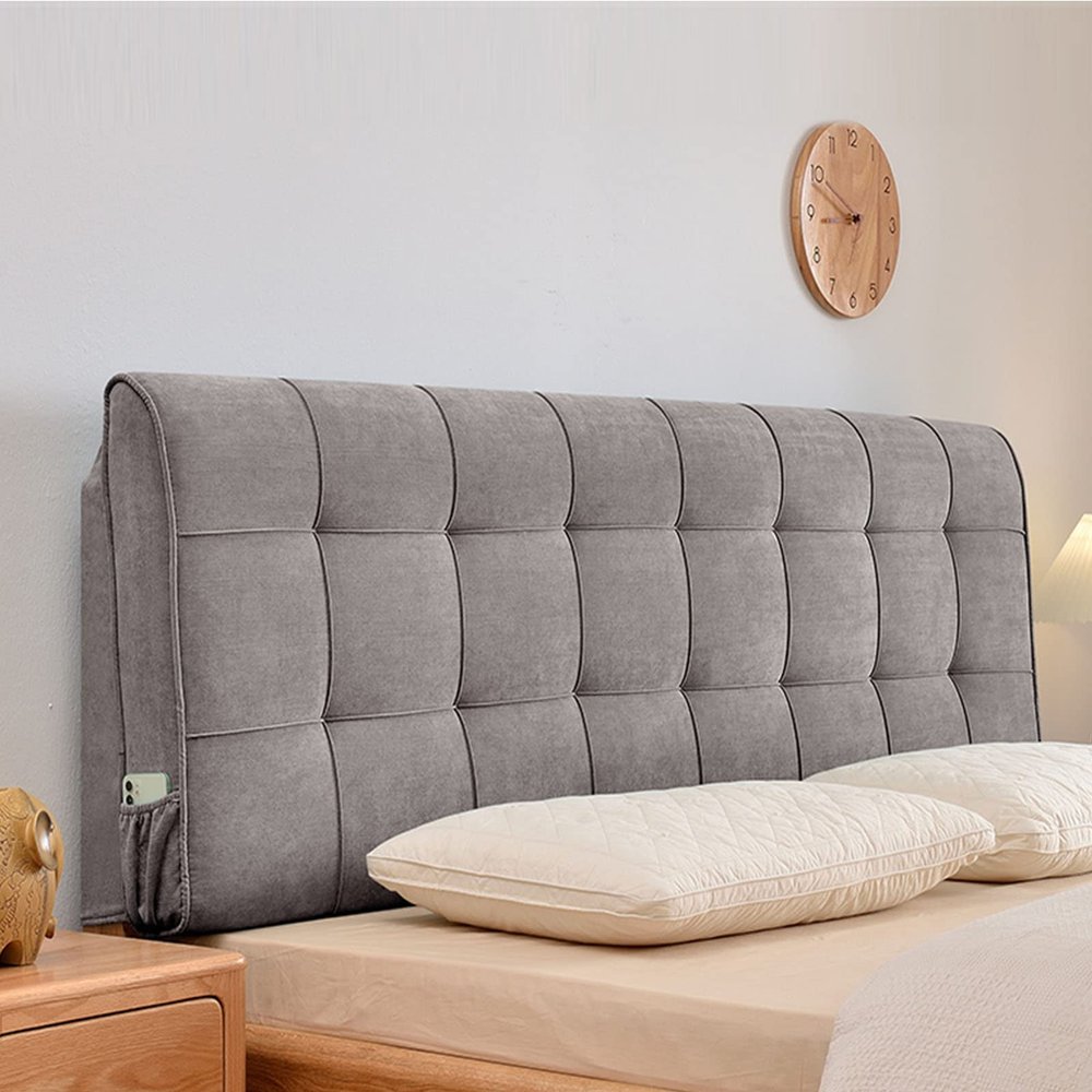 Adult Wedge Pillow Queen Size Headboard Cushion Reading Pillow Large Bolster Pillow Bed Rest Pillow with Removable Cover Bed Daybed Back Support Pillow,C,with headboard 78.7"/200cm