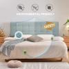 Adult Wedge Pillow Queen Size Headboard Cushion Reading Pillow Large Bolster Pillow Bed Rest Pillow with Removable Cover Bed Daybed Back Support Pillow,C,with headboard 78.7"/200cm view 4