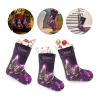 CUXWEOT Personalized Purple Butterfly Christmas Stockings Customize with Name for Family Kids Pet Holiday Decorations Gift 17.52 x 7.87 Inch view 3